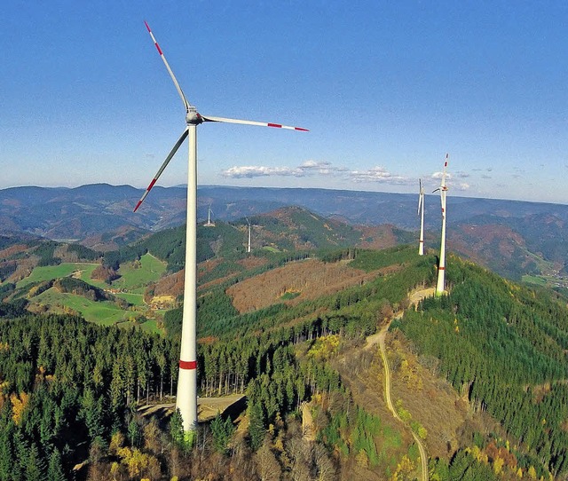 Die Windkraftanlage auf der Prechtaler Schanze   | Foto: E-Werk