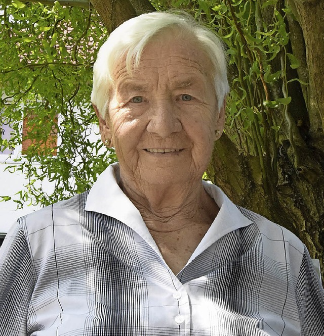 Hilda Kehl-Veit freut sich auch mit 90 auf die kommenden Jahre  | Foto: Markus Zimmermann