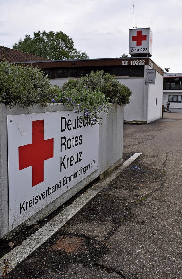 Die Einfahrt zum DRK-Rettungszentrum m...elle und der DRK-Kreisgeschftsstelle.  | Foto: Frank Schoch