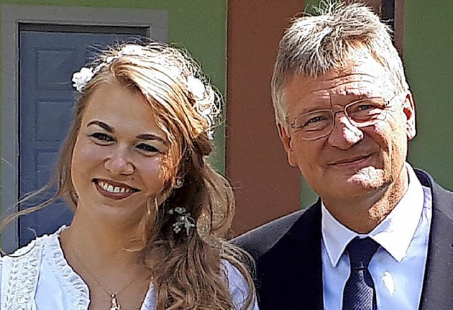 Das Ehepaar Natalia Zvekic und Jrg Meuthen   | Foto: Meuthen/dpa