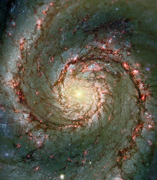 Eine spiralfrmige Galaxie   | Foto: dpa