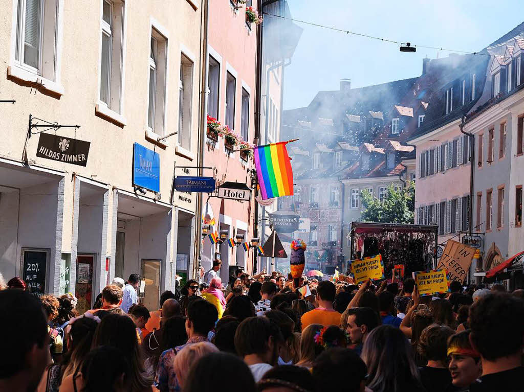 Der CSD 2018 in Freiburg verlief friedlich und ohne Zwischenflle.