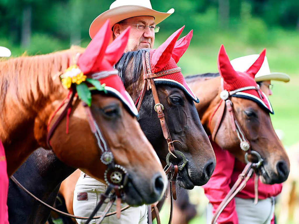Fast 200 Pferde und viele Trachtentrger zogen durch Lenzkirch beim Eulogi-Ritt: Die Prozession hoch zu Ross ist ein Stck gelebte Tradition im Haslachstdtchen.
