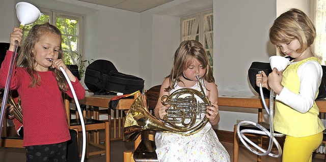 Bei der Musikschule knnen Kinder  aus...eren, welches Instrument ihnen liegt.   | Foto: Ounas-Krusel
