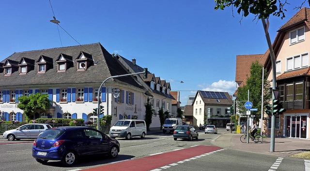 Der Kronenplatz zerschneidet Teningen....ung brgerfreundlich gestaltet werden?  | Foto: Karlernst Lauffer