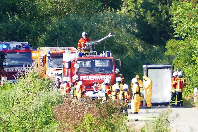 Feuerwehreinsatz am Rangierbahnhof in Weil am Rhein.  | Foto: Ulrich Senf