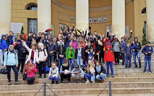 Die Klassenstufe 7 der Adolph-Blankenhorn-Schule zu Besuch in Valle di Ledro.   | Foto: Peter Novotny