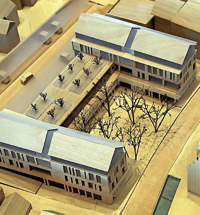 Modell des Neuen Ortszentrums von 2014   | Foto: C. Breithaupt
