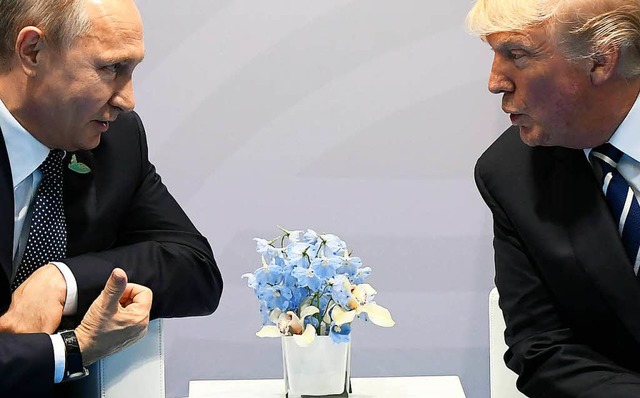 Bislang sind sich Putin und Trump nur ... hier beim G20-Gipfel in Hamburg 2017.  | Foto: AFP