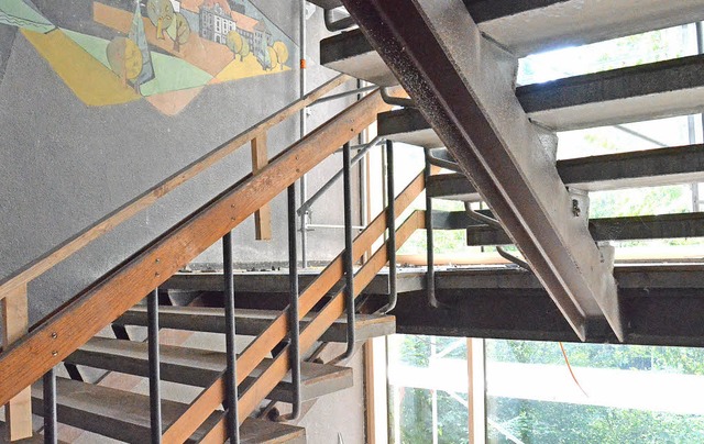 Die Konstruktion der Treppen im Gebud...n auerdem zu weit auseinanderliegen.   | Foto: Sebastian Barthmes