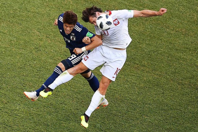 Japan verliert gegen Polen, steht aber im Achtelfinale.  | Foto: AFP