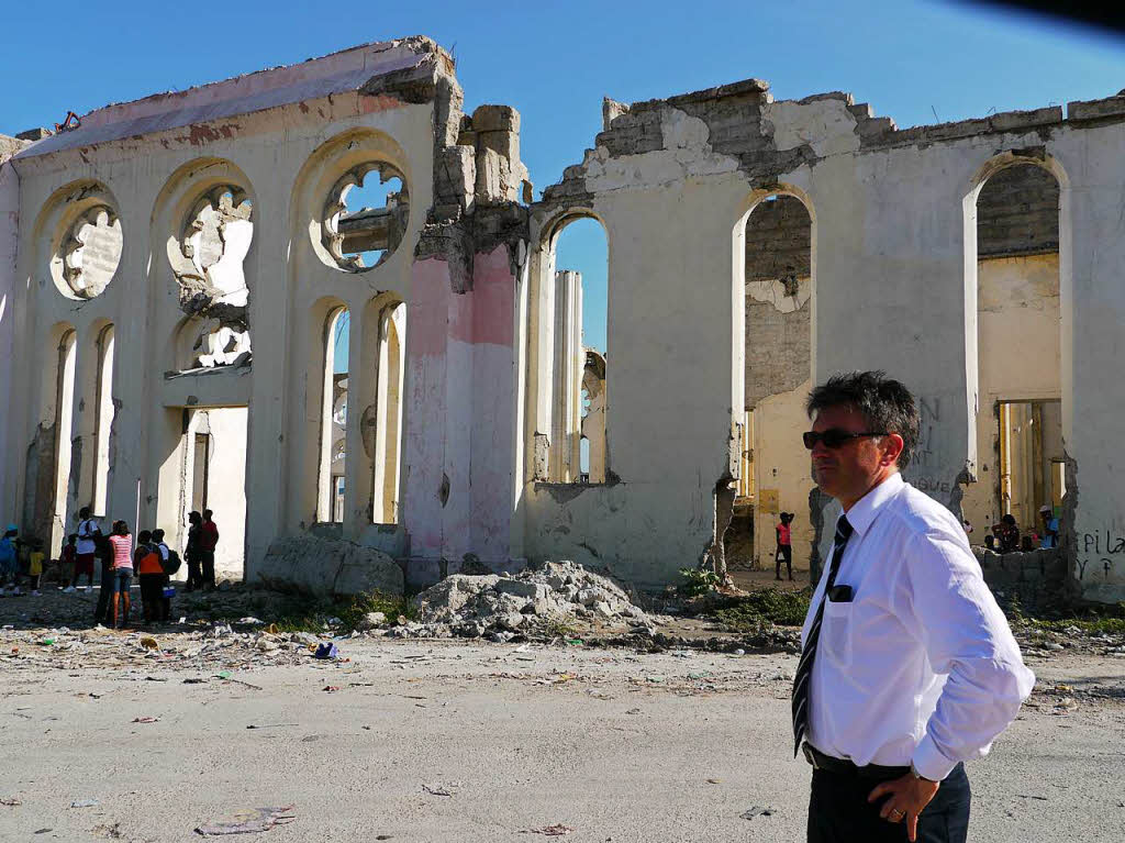 Im Juli 2011 flog Salomon nach Haiti. Er besuchte Hilfsprojekte von "Sdbaden hilft".