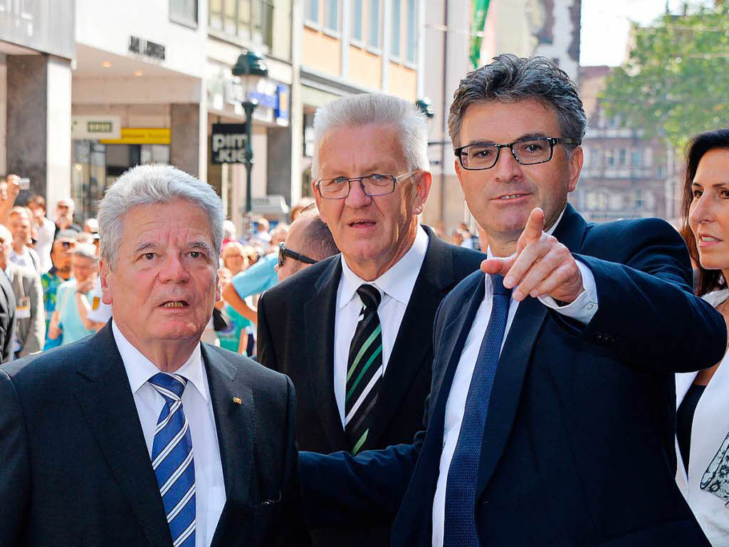 Bundesprsident Joachim Gauck zu Gast in der Stadt.