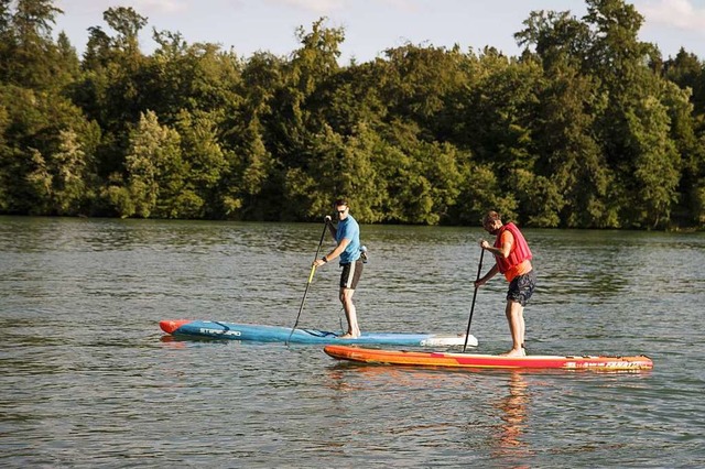 &#8222;Einfach lospaddeln!&#8220; &#82...er Grundregeln beim Stand-up-Paddling.  | Foto: Jannik Mirkai