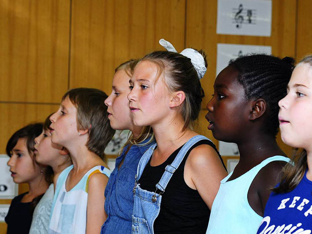 Das Musiksommerfest der JMS Sdlicher Breisgau fand 2018 in Kooperation mit der Thaddus-Rinderle-Schule in Staufen statt. In der Aula der Schule zeigten die jungen Musiker ihr Knnen. Die Jugendkapelle spielte spter noch im Hof.