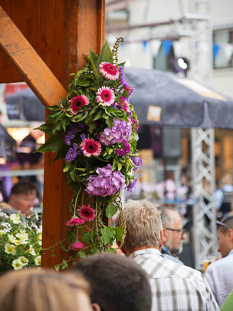 Auf dem Mllheimer Stadtfest wurde geplaudert, getanzt, geschunkelt und geprostet.