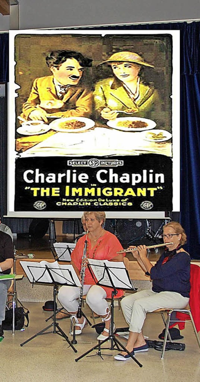 Die Vorfhrung des Charlie-Chaplin-Fil... Salonorchester musikalisch untermalt.  | Foto: Privat