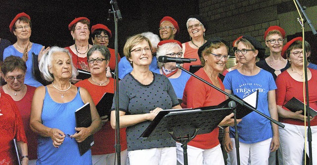 Der Chor Cantabella in den franzsischen Nationalfarben   | Foto: Zoelly