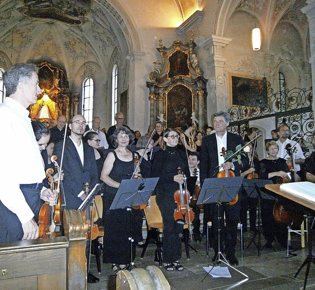 Das Oberrheinische Sinfonieorchester u...ach in der Todtmooser Wallfahrtskirche  | Foto: Renate Griesser