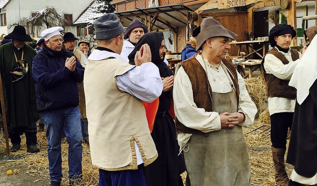 Reiselfinger Schauspieler proben fr i...reiter&#8220;-Vorstellung am Samstag.   | Foto: Matthias Kirner