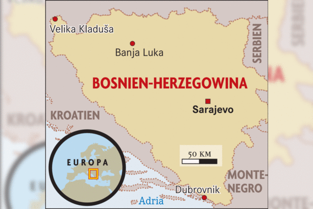 Viele Menschen stranden in Bosnien-Herzegowina