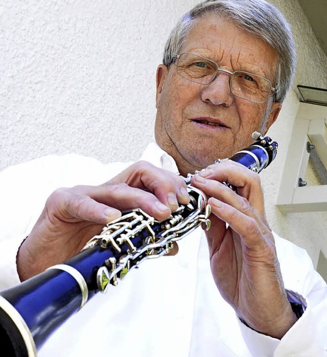 Walter Hermann und seine Klarinette.   | Foto: Michael Bamberger