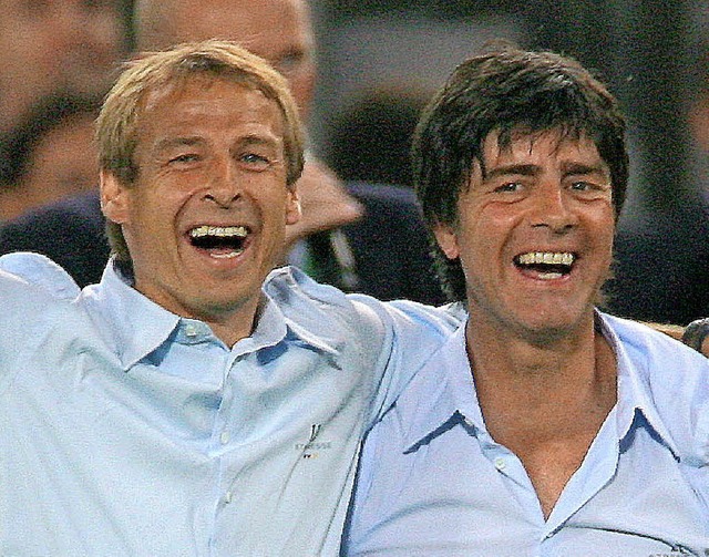 2006 an der Seite von Joachim Lw: Jrgen Klinsmann (links)   | Foto: dpa