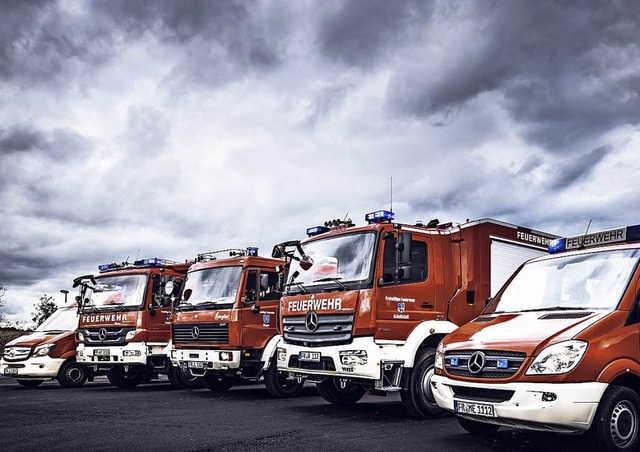 Jederzeit einsatzbereit: die Fahrzeuge der freiwilligen Feuerwehr Mengen   | Foto: ANdreas BErger