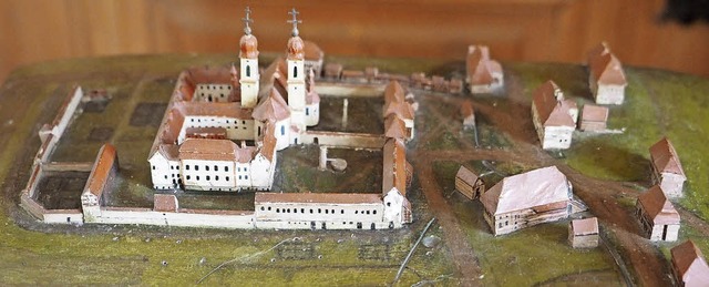 Teilansicht eines sehr exakten Modells des Dorfs St. Mrgen &#8211;  um 1830.   | Foto: Susanne Gilg