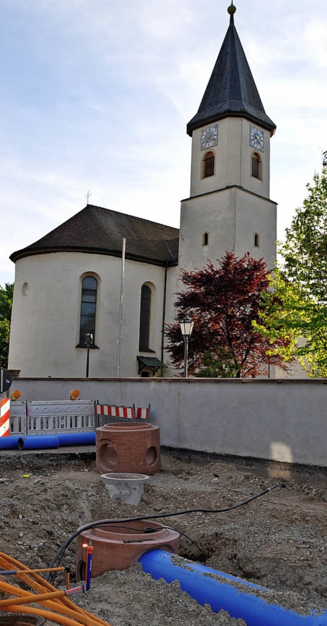Bei der Neugestaltung des Umkircher Or...le der Regenwasserleitungen erneuert.   | Foto: Steckmeister