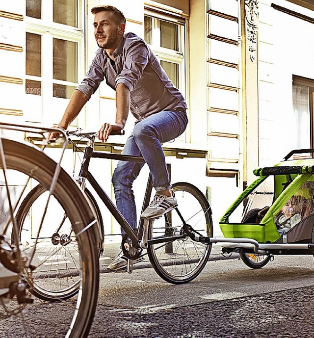 Kam ganz gut in die Gnge &#8211; die ...Teilnahme Schopfheims am Stadtradeln.   | Foto: www.croozer.com (dpa)