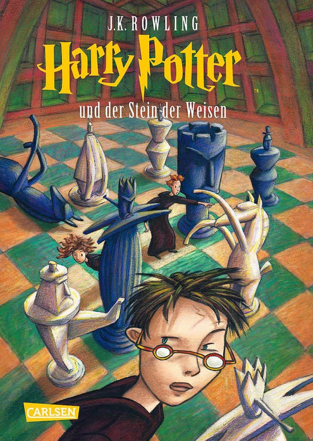 Der erste Harry Potter kam im Juli 199...Harry Potter und der Stein der Weisen.  | Foto: Carlsen Verlag