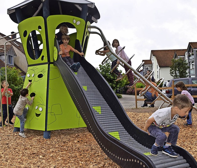 Der neue Spielplatz in der Scheinbergstrae.  | Foto: Stefan Ammann