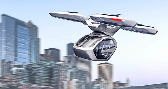 Noch nur eine Designstudie: das von Audi und Airbus angedachte Flugtaxi  | Foto: ITALDESIGN