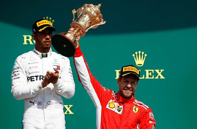 Vettel siegte furios vor Hamilton  | Foto: dpa