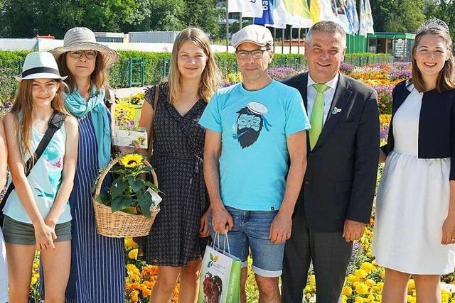 Landesgartenschau begrt den 400 000. Besucher