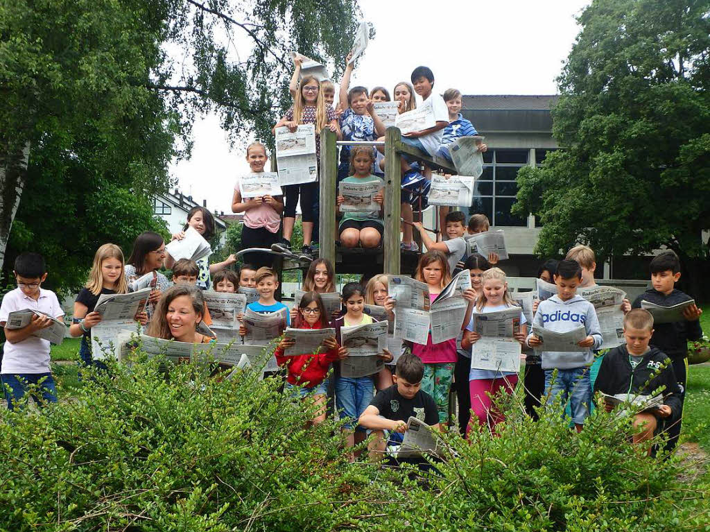 Klassen 4a und 4b, Christian-Heinrich-Zeller-Schule, Rheinfelden