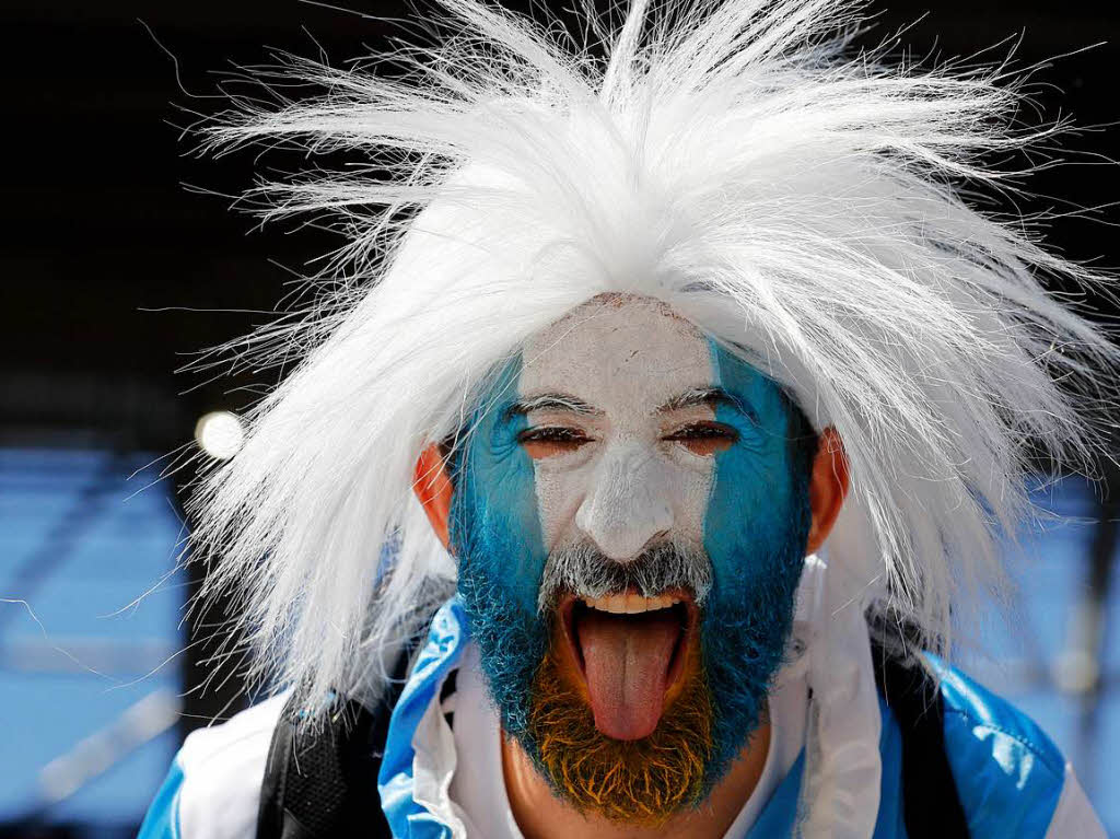 Argentinien-Fan in Stimmung.