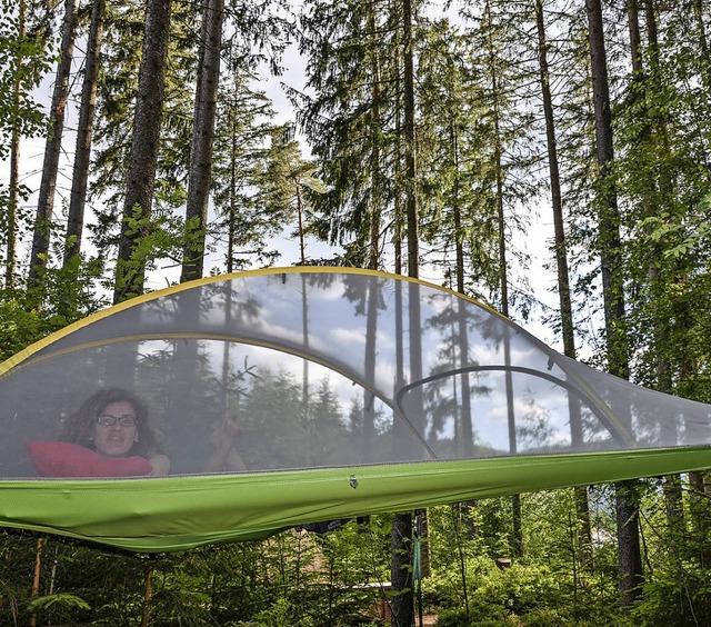 Schne Aussichten: Campen im Baumzelt  | Foto: Anita Fertl