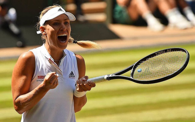 Angelique Kerber steht im Wimbledon-Finale &#8211; und freut sich darber  | Foto: AFP