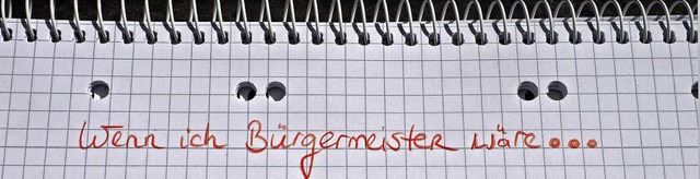 Was wre, wenn ich Brgermeister wre?...2;Jugend bewegt&#8220; in St. Mrgen.   | Foto: Susanne Gilg