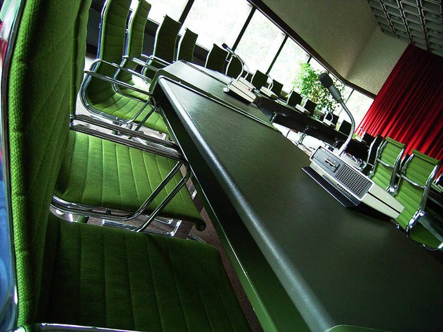 Sitzungssaal im Lrracher Gemeinderat  | Foto: Simone Hhl