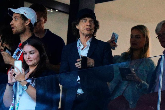 Mick Jagger im Stadion  | Foto: dpa