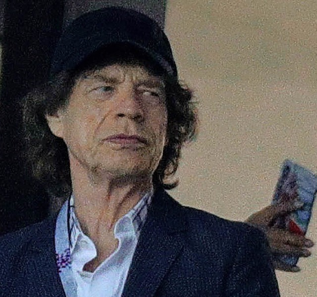 Mick Jagger im Stadion  | Foto: dpa