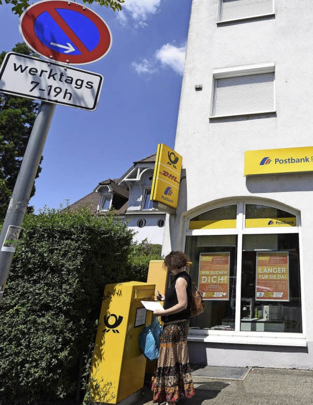 In Haslach soll das Postbankangebot au...Rieselfelder Post-Zukunft ist unklar.   | Foto: Rita Eggstein