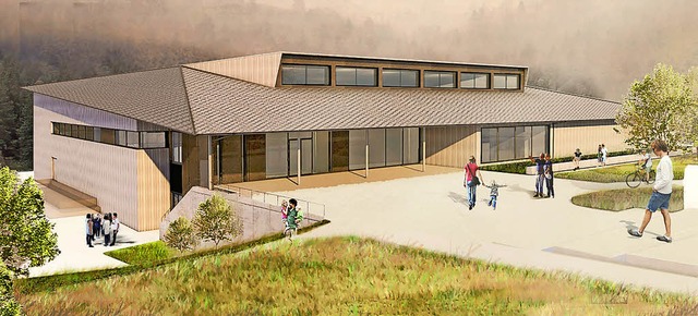 So wird die neue Buchenbrandhalle in Schnau aussehen.  | Foto: Architekturbro Moser