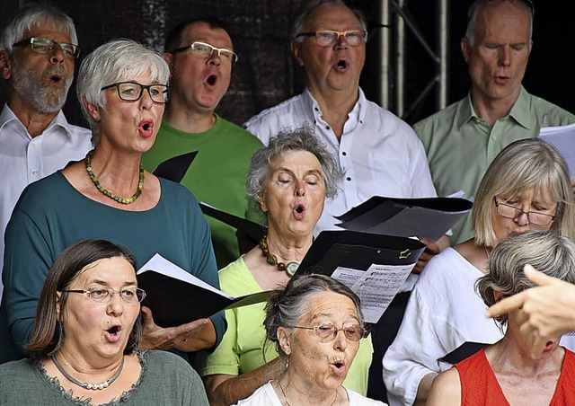 Harmonischer Samstag in Lrrach, denn: Lrrach singt.  | Foto:  Ruda