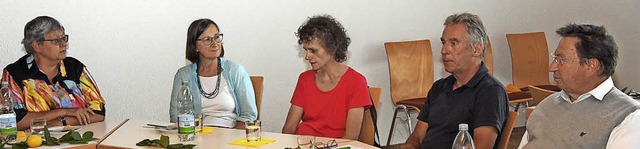 Dekanin Christiane Vogel (links) disku...Menschen und der Pflegeeinrichtungen.   | Foto: Stefan Pichler
