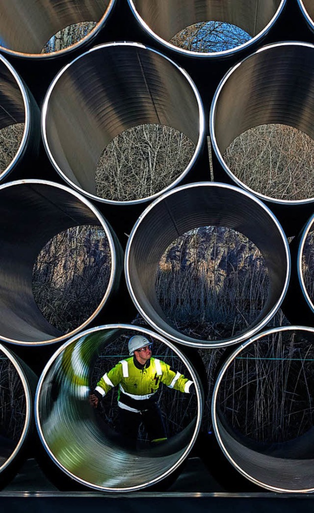 Rohre fr die   Erdgastrasse Nord-Stream-Pipeline 2    | Foto: DPA