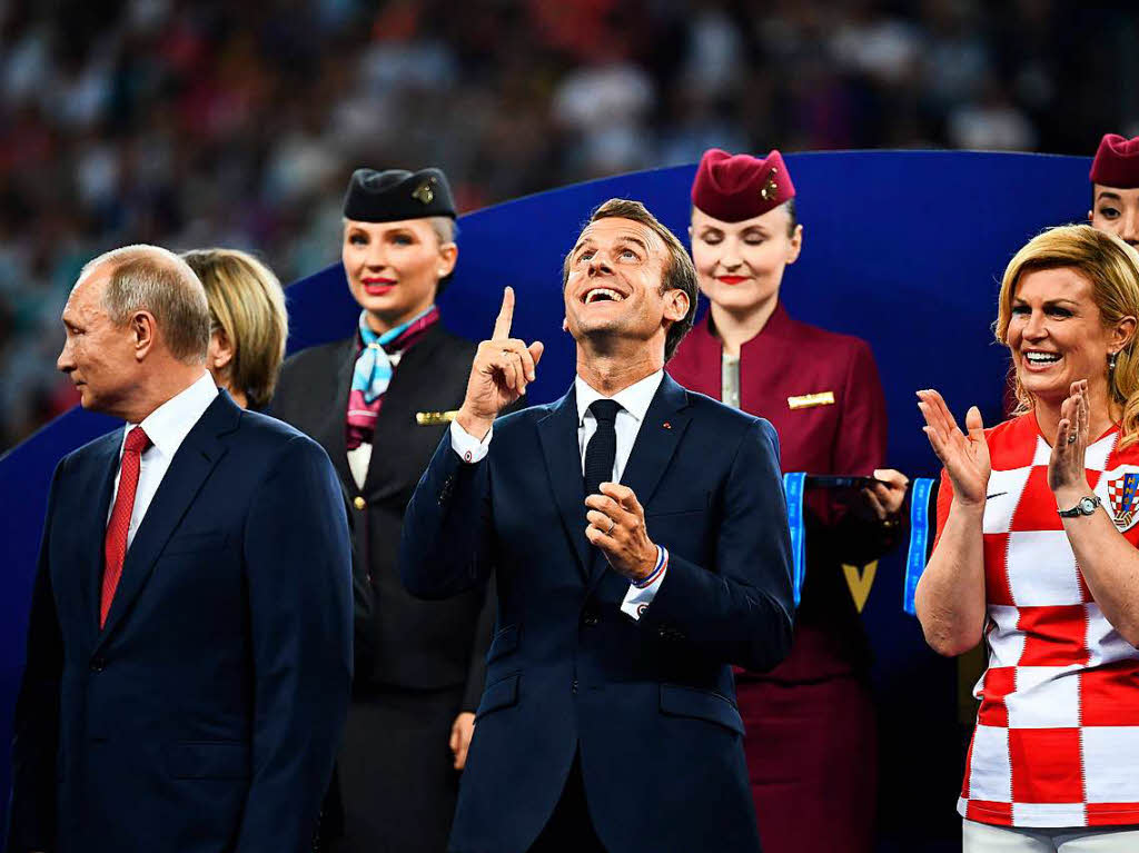 Kroatiens Prsidentin Kolinda Grabar-Kitarovic beim WM-Finale.